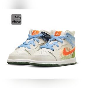 Nike Jordan (TD) Air Jordan 1 Mid SE 'Stitch', Boys 4C